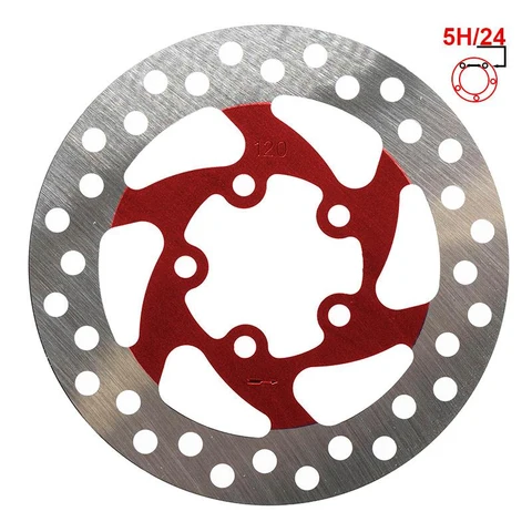 120mm féktárcsa 5 lyukas – piros