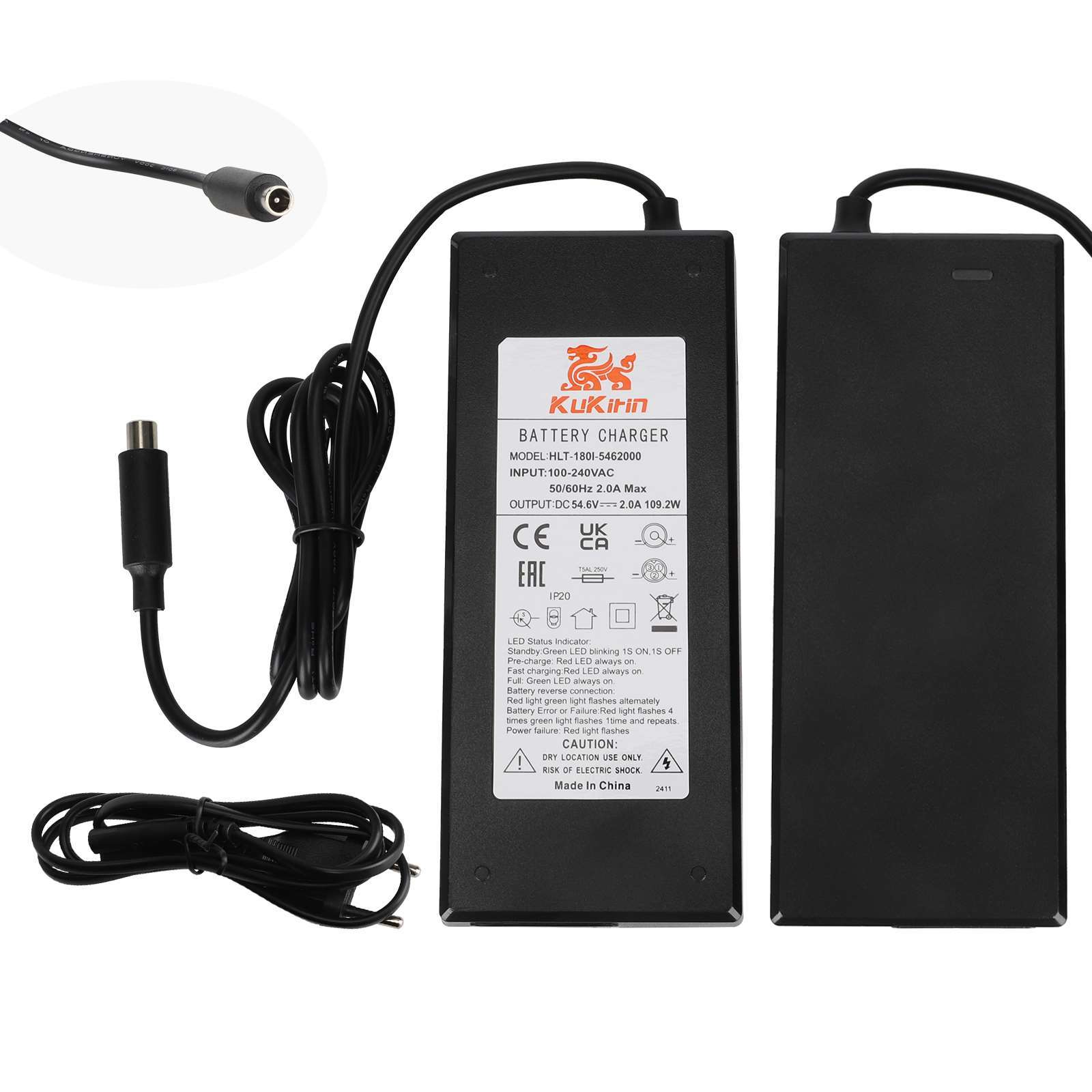 KuKirin G2 Max Eredeti Töltő 54.6V 2A Elektromos Rollerhez