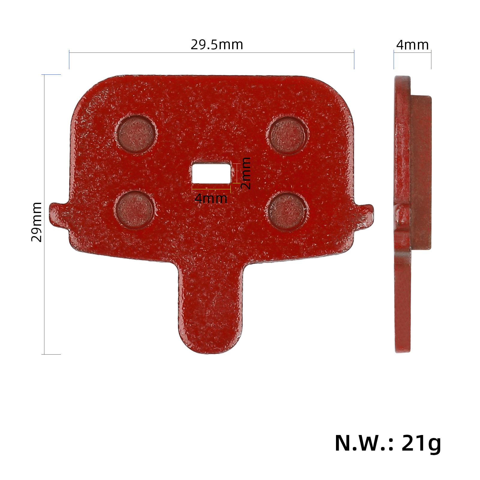 KuKirin G4 / Kugoo G-Booster fékbetét – piros, elektromos rollerhez