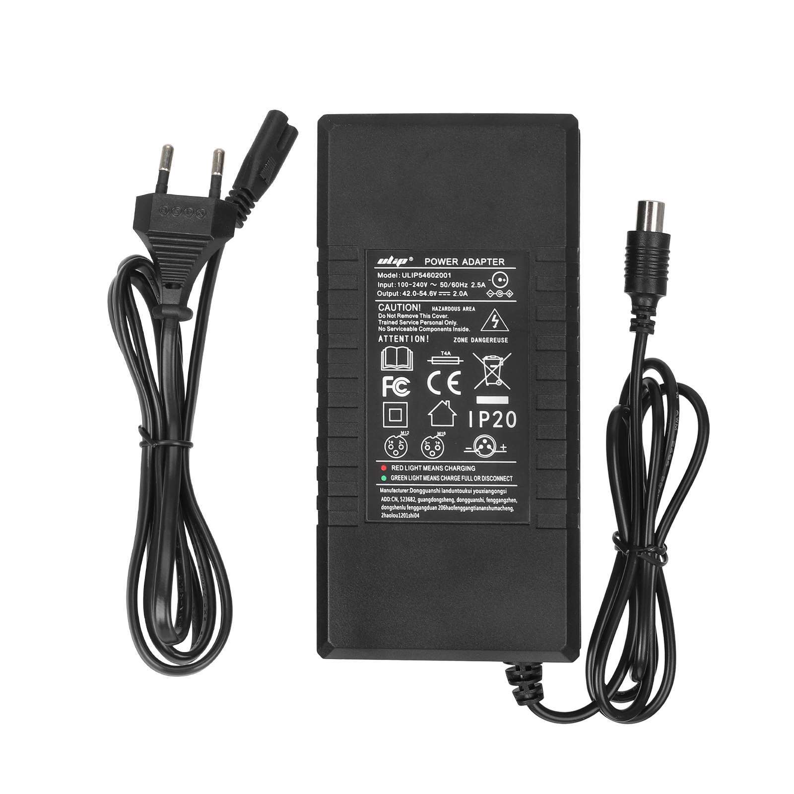ULIP 42–54.6V Elektromos Roller Töltő Xiaomi DC Csatlakozóval | 2A | Univerzális Töltő