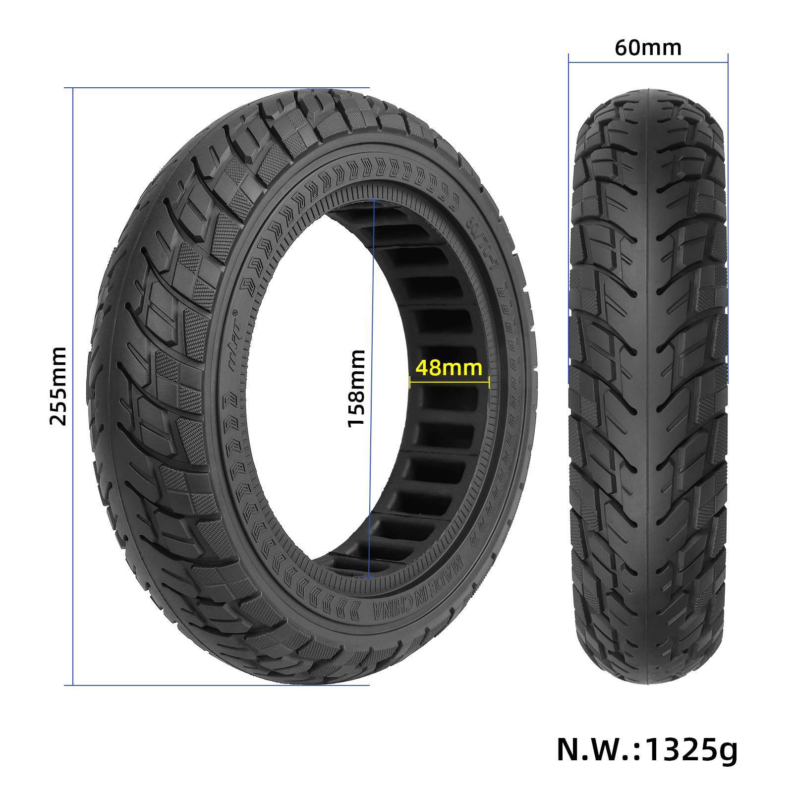 60/70-7.0 10” tömör külső gumi – Xiaomi 4 Pro (1. Gen) / 4 Pro Max elektromos roller – ULIP